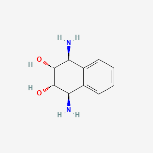 molecular formula C10H14N2O2 B2499960 (1R,2S,3R,4S)-1,4-diamino-1,2,3,4-tetrahydronaphthalene-2,3-diol (racemic) CAS No. 1998128-31-6