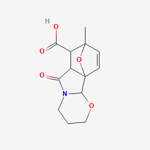 (6-oxo-8-methyl-8,10a-epoxy-3,4,7,8,10a,10b-hexahydro-2H,6aH-[1,3]oxazino[2,3-a]isoindol)-7-carboxylic acid