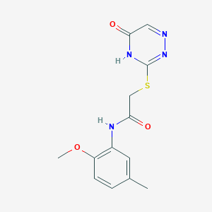 N-(2-methoxy-5-methylphenyl)-2-(5-oxo(4H-1,2,4-triazin-3-ylthio))acetamide