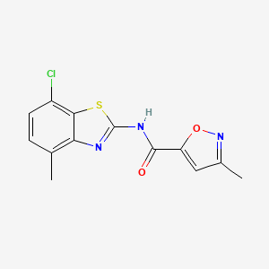 N-(7-chloro-4-methylbenzo[d]thiazol-2-yl)-3-methylisoxazole-5-carboxamide