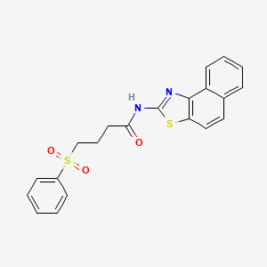 molecular formula C21H18N2O3S2 B2499979 N-(萘并[1,2-d]噻唑-2-基)-4-(苯基磺酰)丁酰胺 CAS No. 899988-81-9