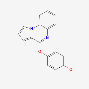 molecular formula C18H14N2O2 B2499981 4-Methoxyphenyl pyrrolo[1,2-a]quinoxalin-4-yl ether CAS No. 477886-69-4