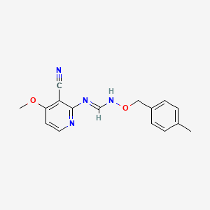 N-(3-cyano-4-methoxy-2-pyridinyl)-N'-[(4-methylbenzyl)oxy]iminoformamide