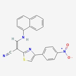(Z)-3-(naphthalen-1-ylamino)-2-(4-(4-nitrophenyl)thiazol-2-yl)acrylonitrile