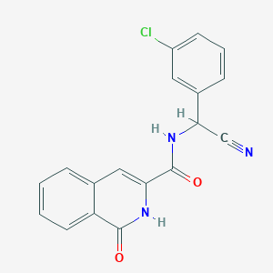 N-[(3-chlorophenyl)(cyano)methyl]-1-oxo-1,2-dihydroisoquinoline-3-carboxamide