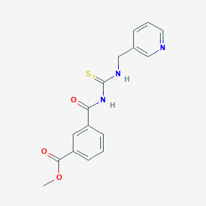 molecular formula C16H15N3O3S B250000 Methyl 3-{[(pyridin-3-ylmethyl)carbamothioyl]carbamoyl}benzoate 