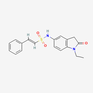 (E)-N-(1-ethyl-2-oxoindolin-5-yl)-2-phenylethenesulfonamide