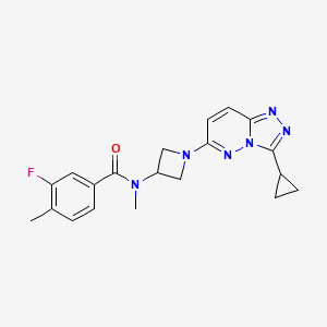 N-[1-(3-Cyclopropyl-[1,2,4]triazolo[4,3-b]pyridazin-6-yl)azetidin-3-yl]-3-fluoro-N,4-dimethylbenzamide
