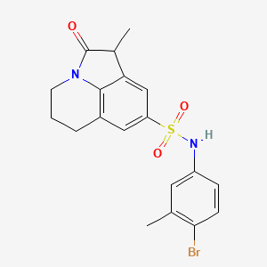 molecular formula C19H19BrN2O3S B2500004 N-(4-溴-3-甲基苯基)-1-甲基-2-氧代-2,4,5,6-四氢-1H-吡咯并[3,2,1-ij]喹啉-8-磺酰胺 CAS No. 898427-30-0