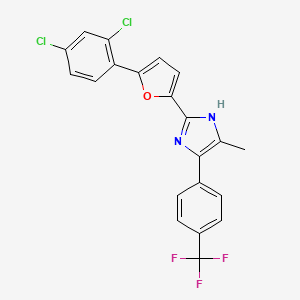 2-[5-(2,4-Dichlorophenyl)furan-2-yl]-5-methyl-4-[4-(trifluoromethyl)phenyl]-1H-imidazole