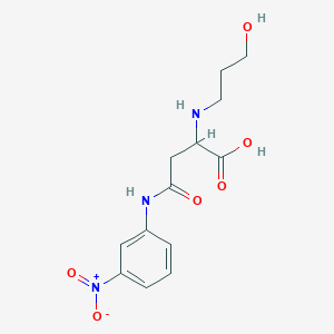 2-(3-Hydroxypropylamino)-4-(3-nitroanilino)-4-oxobutanoic acid