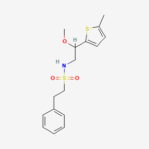N-(2-methoxy-2-(5-methylthiophen-2-yl)ethyl)-2-phenylethanesulfonamide