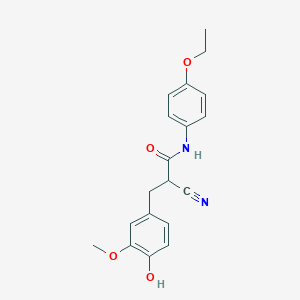 molecular formula C19H20N2O4 B2500043 2-cyano-N-(4-ethoxyphenyl)-3-(4-hydroxy-3-methoxyphenyl)propanamide CAS No. 732254-63-6