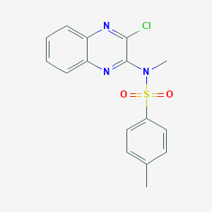 molecular formula C16H14ClN3O2S B2500045 N-(3-chloroquinoxalin-2-yl)-N,4-dimethylbenzene-1-sulfonamide CAS No. 166271-39-2