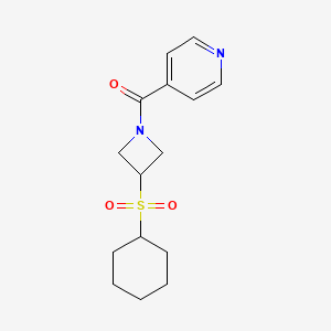 (3-(Cyclohexylsulfonyl)azetidin-1-yl)(pyridin-4-yl)methanone
