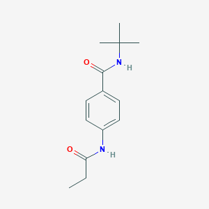 molecular formula C14H20N2O2 B250005 N-tert-butyl-4-(propanoylamino)benzamide 