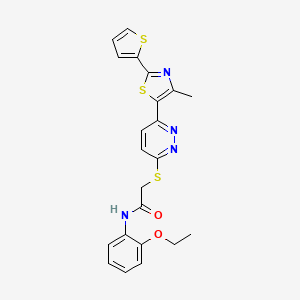N-(2-ethoxyphenyl)-2-((6-(4-methyl-2-(thiophen-2-yl)thiazol-5-yl)pyridazin-3-yl)thio)acetamide