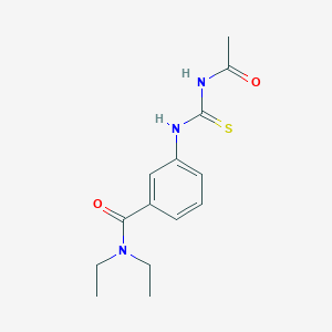3-[(acetylcarbamothioyl)amino]-N,N-diethylbenzamide
