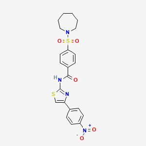 4-(azepan-1-ylsulfonyl)-N-(4-(4-nitrophenyl)thiazol-2-yl)benzamide