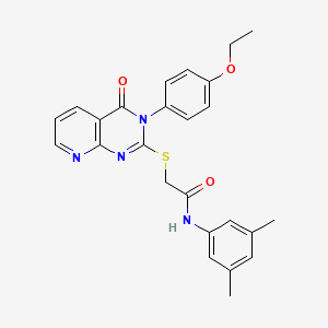 molecular formula C25H24N4O3S B2500065 N-(3,5-dimethylphenyl)-2-{[3-(4-ethoxyphenyl)-4-oxo-3H,4H-pyrido[2,3-d]pyrimidin-2-yl]sulfanyl}acetamide CAS No. 902949-93-3
