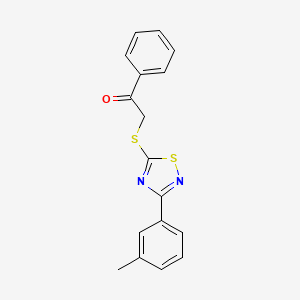 1-Phenyl-2-((3-(m-tolyl)-1,2,4-thiadiazol-5-yl)thio)ethanone