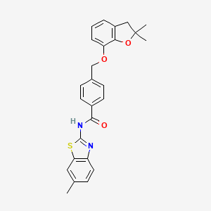 4-(((2,2-dimethyl-2,3-dihydrobenzofuran-7-yl)oxy)methyl)-N-(6-methylbenzo[d]thiazol-2-yl)benzamide