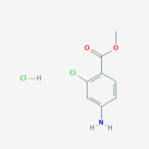 molecular formula C8H9Cl2NO2 B2500070 Methyl 4-amino-2-chlorobenzoate hydrochloride CAS No. 220848-45-3