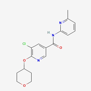 5-chloro-N-(6-methylpyridin-2-yl)-6-((tetrahydro-2H-pyran-4-yl)oxy)nicotinamide