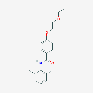 molecular formula C19H23NO3 B250009 N-(2,6-dimethylphenyl)-4-(2-ethoxyethoxy)benzamide 