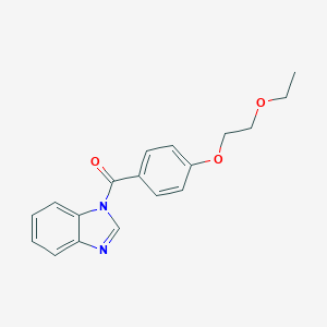 molecular formula C18H18N2O3 B250010 1-[4-(2-ethoxyethoxy)benzoyl]-1H-benzimidazole 