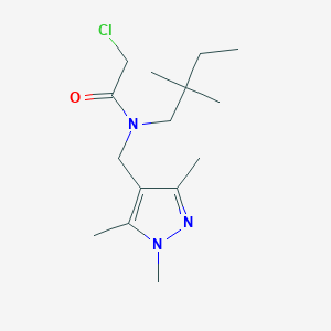 2-Chloro-N-(2,2-dimethylbutyl)-N-[(1,3,5-trimethylpyrazol-4-yl)methyl]acetamide