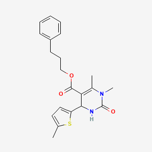 3-Phenylpropyl 1,6-dimethyl-4-(5-methylthiophen-2-yl)-2-oxo-1,2,3,4-tetrahydropyrimidine-5-carboxylate