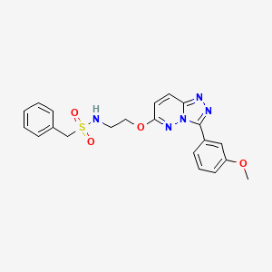 N-(2-((3-(3-methoxyphenyl)-[1,2,4]triazolo[4,3-b]pyridazin-6-yl)oxy)ethyl)-1-phenylmethanesulfonamide