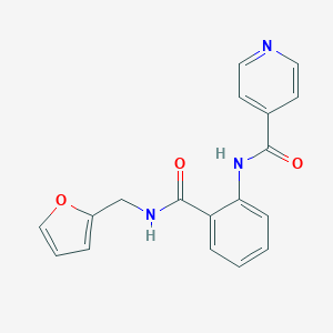 molecular formula C18H15N3O3 B250011 N-(2-{[(2-furylmethyl)amino]carbonyl}phenyl)isonicotinamide 
