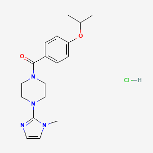 (4-isopropoxyphenyl)(4-(1-methyl-1H-imidazol-2-yl)piperazin-1-yl)methanone hydrochloride