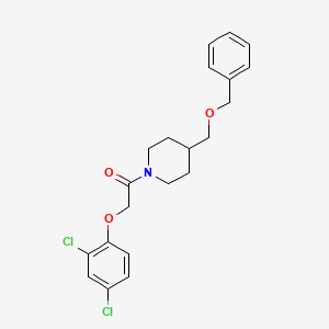 molecular formula C21H23Cl2NO3 B2500114 1-(4-((苄氧基)甲基哌啪啶-1-基)-2-(2,4-二氯苯氧基)乙酮 CAS No. 1226433-53-9