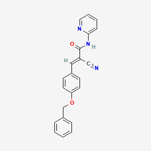 (E)-3-(4-(benzyloxy)phenyl)-2-cyano-N-(pyridin-2-yl)acrylamide