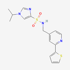 1-isopropyl-N-((2-(thiophen-2-yl)pyridin-4-yl)methyl)-1H-imidazole-4-sulfonamide