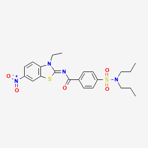 (Z)-4-(N,N-dipropylsulfamoyl)-N-(3-ethyl-6-nitrobenzo[d]thiazol-2(3H)-ylidene)benzamide