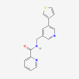 N-((5-(thiophen-3-yl)pyridin-3-yl)methyl)picolinamide