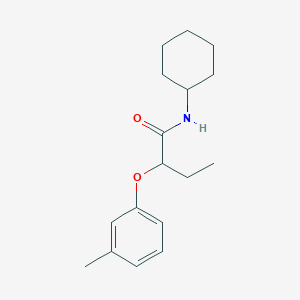 molecular formula C17H25NO2 B250013 N-cyclohexyl-2-(3-methylphenoxy)butanamide 