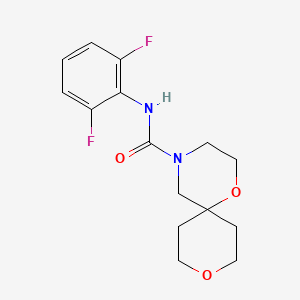 molecular formula C15H18F2N2O3 B2500133 N-(2,6-difluorophenyl)-1,9-dioxa-4-azaspiro[5.5]undecane-4-carboxamide CAS No. 1448052-72-9