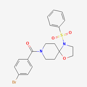 (4-Bromophenyl)(4-(phenylsulfonyl)-1-oxa-4,8-diazaspiro[4.5]decan-8-yl)methanone