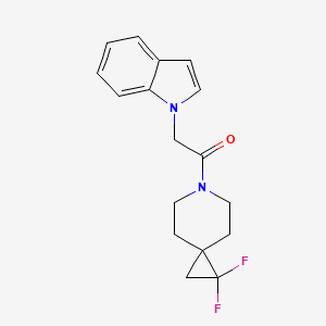 1-(1,1-difluoro-6-azaspiro[2.5]octan-6-yl)-2-(1H-indol-1-yl)ethan-1-one