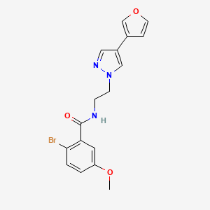 2-bromo-N-(2-(4-(furan-3-yl)-1H-pyrazol-1-yl)ethyl)-5-methoxybenzamide