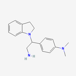 {4-[2-amino-1-(2,3-dihydro-1H-indol-1-yl)ethyl]phenyl}dimethylamine