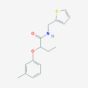 2-(3-methylphenoxy)-N-(2-thienylmethyl)butanamide