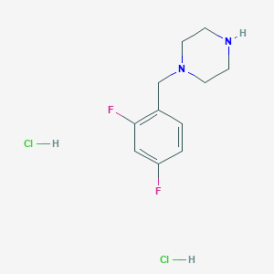 molecular formula C11H16Cl2F2N2 B2500151 1-(2,4-Difluorobenzyl)piperazine dihydrochloride CAS No. 870841-98-8; 875673-24-8