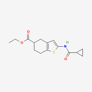Ethyl 2-(cyclopropanecarbonylamino)-4,5,6,7-tetrahydro-1-benzothiophene-5-carboxylate