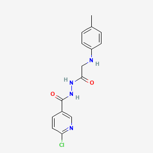 6-chloro-N'-[2-(4-methylanilino)acetyl]pyridine-3-carbohydrazide